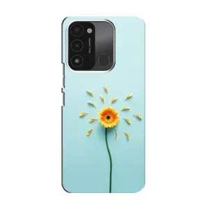 Чехлы с Цветами для TECNO Spark 8C (VPrint) (Желтый цветок)
