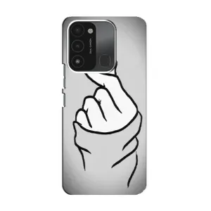 Чехол с принтом для TECNO Spark 8C (AlphaPrint - Знак сердечка) (Значок Love)
