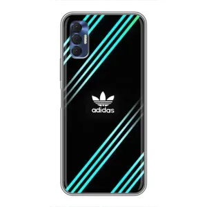 Чехлы Адидас для TECNO Spark 8P (AlphaPrint) (Адидас с полосами)