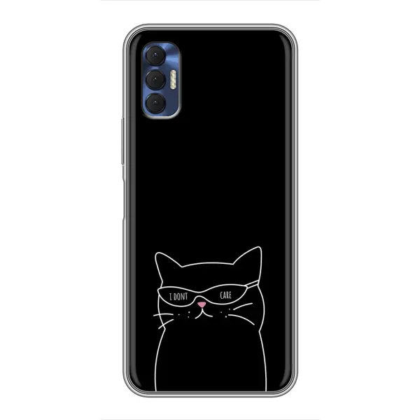 Чохол з принтом «Байдужий кіт» для TECNO Spark 8P