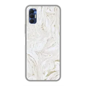 Мраморний чехол на TECNO Spark 8P (VPrint) (Білий мрамор)