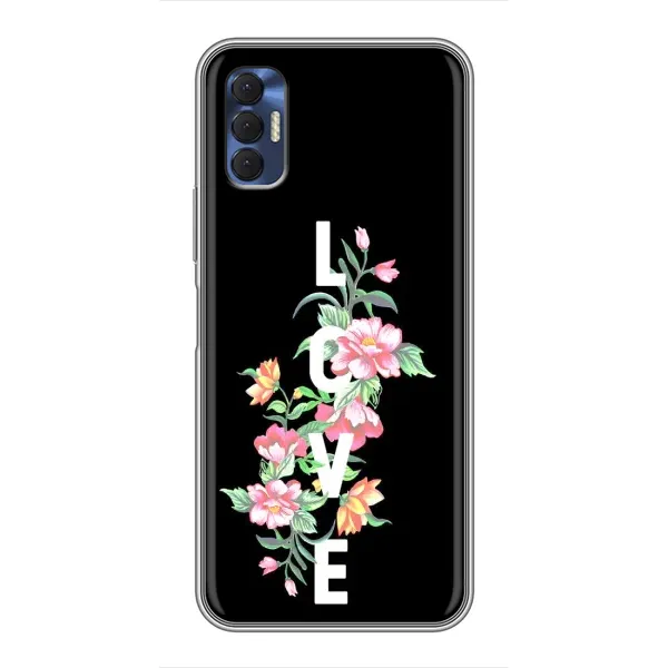 Чохол з принтом «Квіти LOVE» для TECNO Spark 8P Чохол з принтом «Квіти LOVE» для TECNO Spark 8P