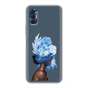 Чехлы (ART) Цветы на TECNO Spark 8P (VPrint) (Цветы на голове)