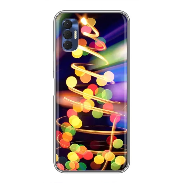 Чехол с принтом «Елка с гирлянд» для TECNO Spark 8P