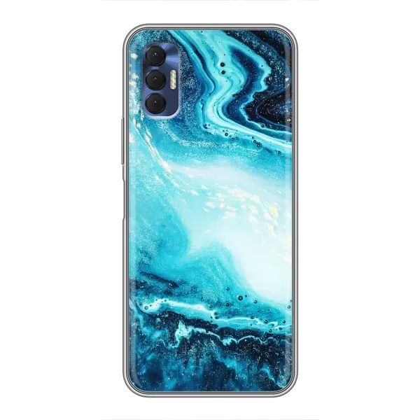 Чехол с принтом «Голубой мрамор» для TECNO Spark 8P
