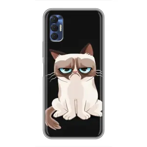 Чохол з принтом для TECNO Spark 8P (AlphaPrint) Модні коти (Сумний кіт)