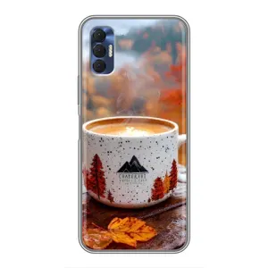 Чехол с уникальным дизайном «Осень с кофе» для TECNO Spark 8P (Кофе на природе)