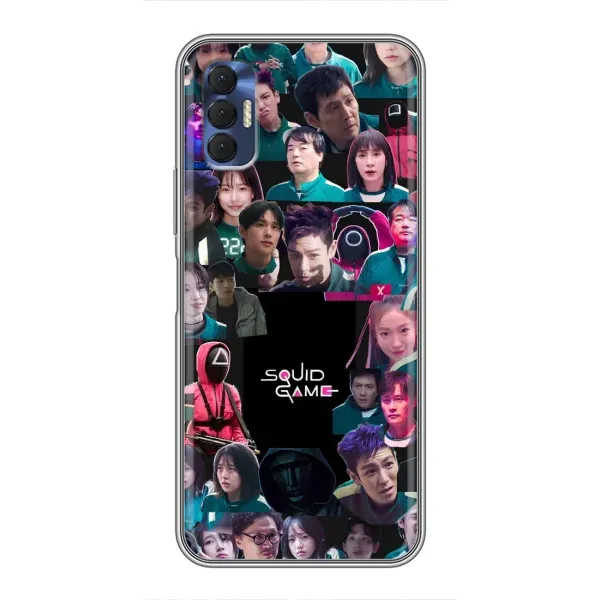 Чохол з принтом «Колаж Гра кальмара» для TECNO Spark 8P