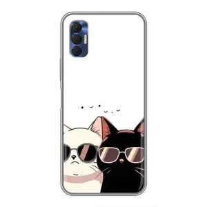 Чохол з малюнком кіт на TECNO Spark 8P (Коти в окулярах)