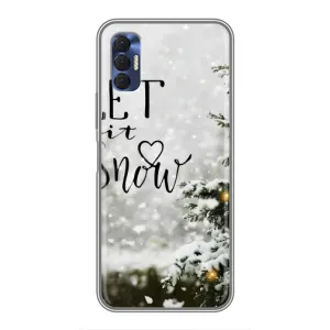 Новорічні, Святкові Чохли для TECNO Spark 8P - 2024 год (Let it snow)