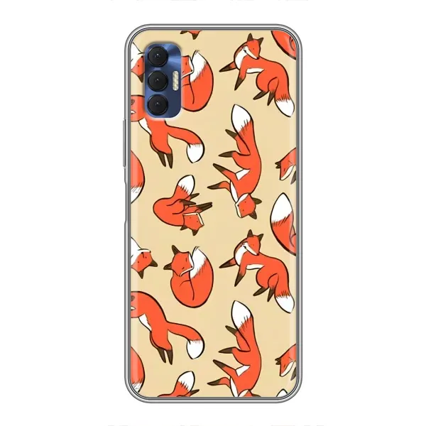 Чохол з принтом «Лисички» для TECNO Spark 8P