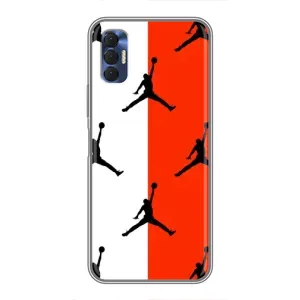 Чехлы для TECNO Spark 8P - с картинкой JORDAN (AlphaPrint) (Лого Джордан)
