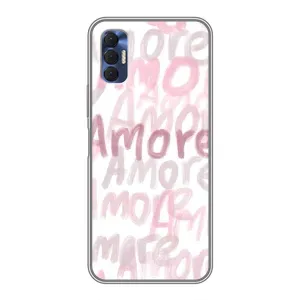 Чехол с розовым рисунком для TECNO Spark 8P (Аморе любовь)