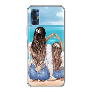 Чехол с печатью для TECNO Spark 8P - (Мама с ребенком) (AlphaPrint)