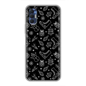 Новорічні, Святкові Чохли для TECNO Spark 8P - 2024 год (Новорічний фон)