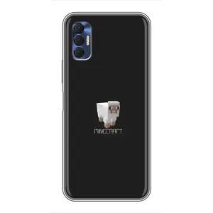 Чехол Майнкрафт на TECNO Spark 8P (AlphaPrint) Minecraft (Овечка Майнкрафт)