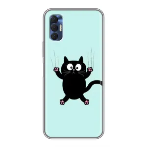 Чохол з принтом для TECNO Spark 8P (AlphaPrint) Модні коти (Падаючий кіт)