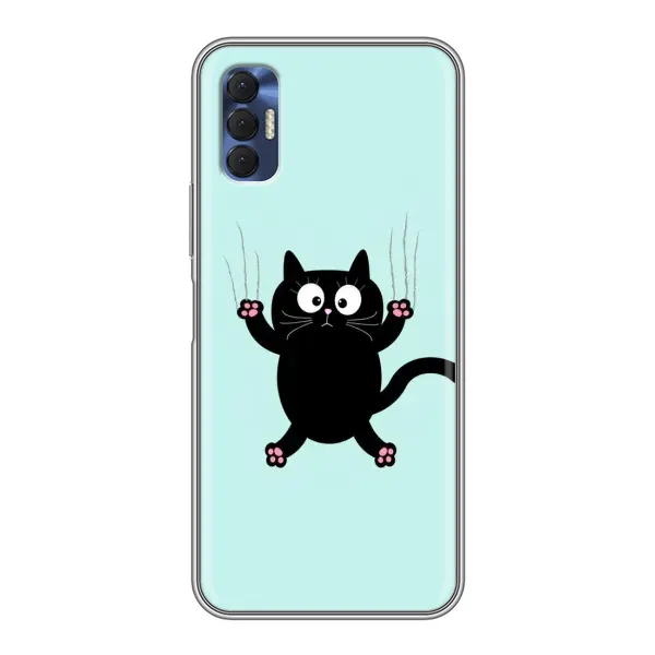 Чехол с принтом «Падающий кот» для TECNO Spark 8P