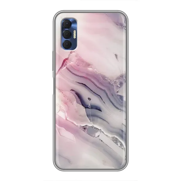 Чехол с принтом «Пурпурный Мрамор» для TECNO Spark 8P