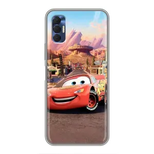 Силиконовый чехол Маквин для TECNO Spark 8P (Радиаторный Спрингс Маквин)