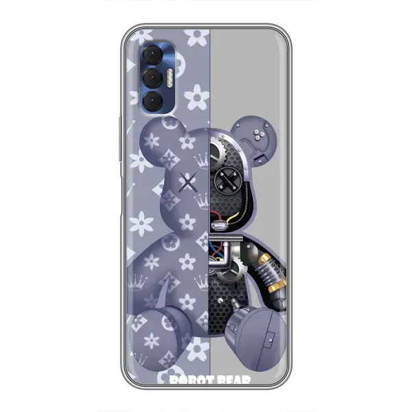 Чехол с принтом «Робот Мишка» для TECNO Spark 8P