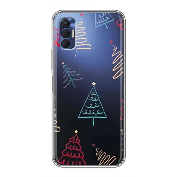Чехол с принтом «Рождественские елки» для TECNO Spark 8P