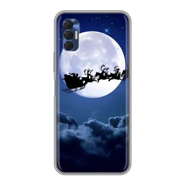 Чехол с принтом «Санта - луна» для TECNO Spark 8P