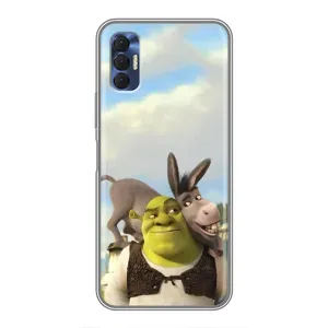 Чехол с принтом «Шрек и Осел» для TECNO Spark 8P