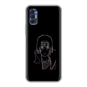 Чехлы на тему: Итачи Учиха для TECNO Spark 8P (AlphaPrint) (силуэт Итачи)