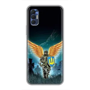 Чехлы с картинкой ЗСУ для TECNO Spark 8P (AlphaPrint) (Солдат ЗСУ)