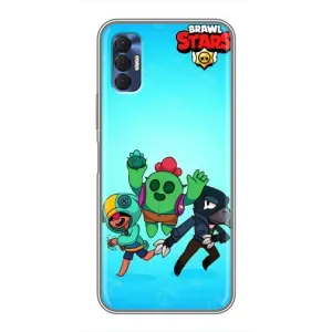 Чехлы Brawl Stars для TECNO Spark 8P (AlphaPrint) (Тріо героїв)