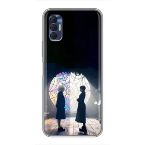 Чехлы Венсдей на TECNO Spark 8P Уэнсдей (AlphaPrint) (Уэнздей и Инид)