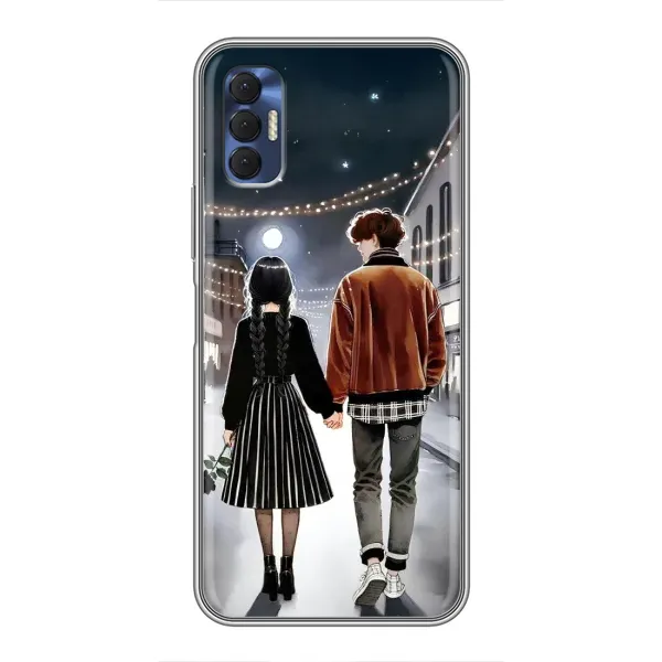 Чехол с принтом «Уэнздей и Тайлер» для TECNO Spark 8P
