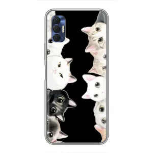 Чехол с принтом «Взгляд котов» для TECNO Spark 8P