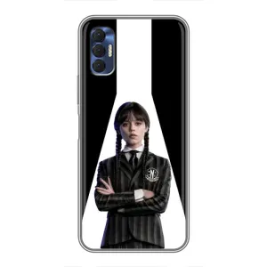 Чехлы Венсдей на TECNO Spark 8P Уэнсдей (AlphaPrint) (W-Wednesday)