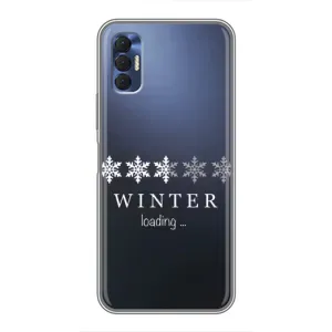 Зимние Чехлы для Техно Спарк 8Р - прозрачный фон