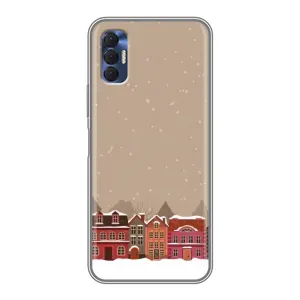 Новорічні, Святкові Чохли для TECNO Spark 8P - 2024 год (Зимове місто)