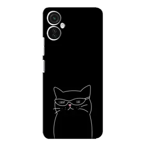 Чехол с рисунком кот на TECNO Spark 9 Pro (Равнодушный кот)