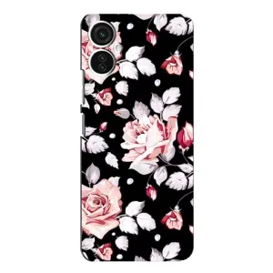 Чохли з квітами для TECNO Spark 9 Pro (VPrint) (Квіти на чорному)