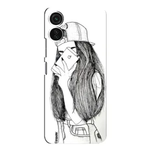 Чехол с печатью для TECNO Spark 9 Pro - (Мода) (AlphaPrint) (Фото девочки)