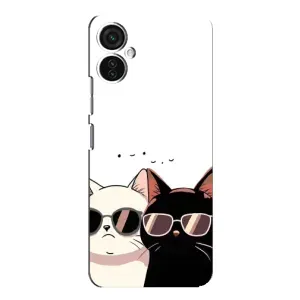 Чехол с рисунком кот на TECNO Spark 9 Pro (Коты в очках)