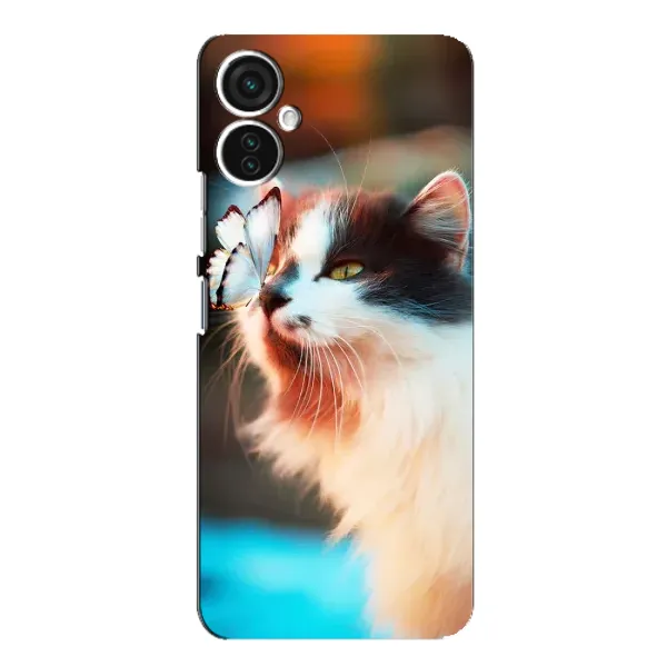 Чехол с принтом «Котик с бабочкой» для TECNO Spark 9 Pro