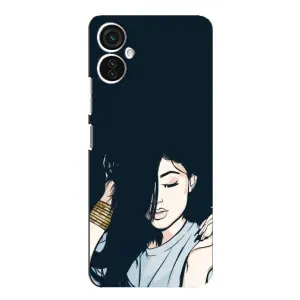 Чехол с печатью для TECNO Spark 9 Pro - (Мода) (AlphaPrint) (Красивая девочка)