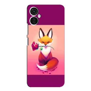 Чохли з картинкою Лисичка для TECNO Spark 9 Pro (VPrint) (Лиса з трояндою)