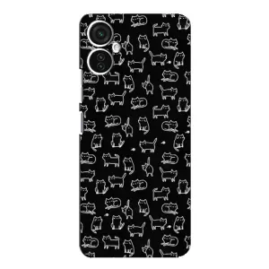 Чехол с принтом для TECNO Spark 9 Pro (AlphaPrint) Модные коты (Меленькие котики)