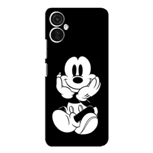 Эксклюзивный чехол для TECNO Spark 9 Pro (AlphaPrint - Мультяшные) (Микки на черном)