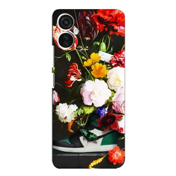 Чехол с принтом «Nike цветы» для TECNO Spark 9 Pro