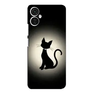 Чехол с принтом для TECNO Spark 9 Pro (AlphaPrint) Модные коты (Силуэт котика)