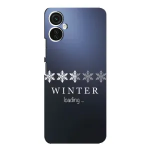 Зимние Чехлы для Техно Спарк 9 Про - прозрачный фон (Winter loading)