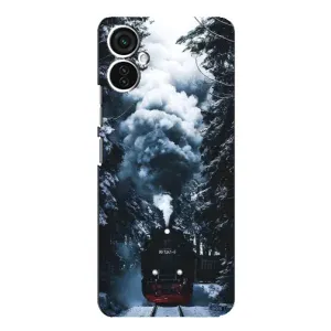 Новогодние, Праздничные Чехлы для TECNO Spark 9 Pro - 2024 год (Зимний поезд)